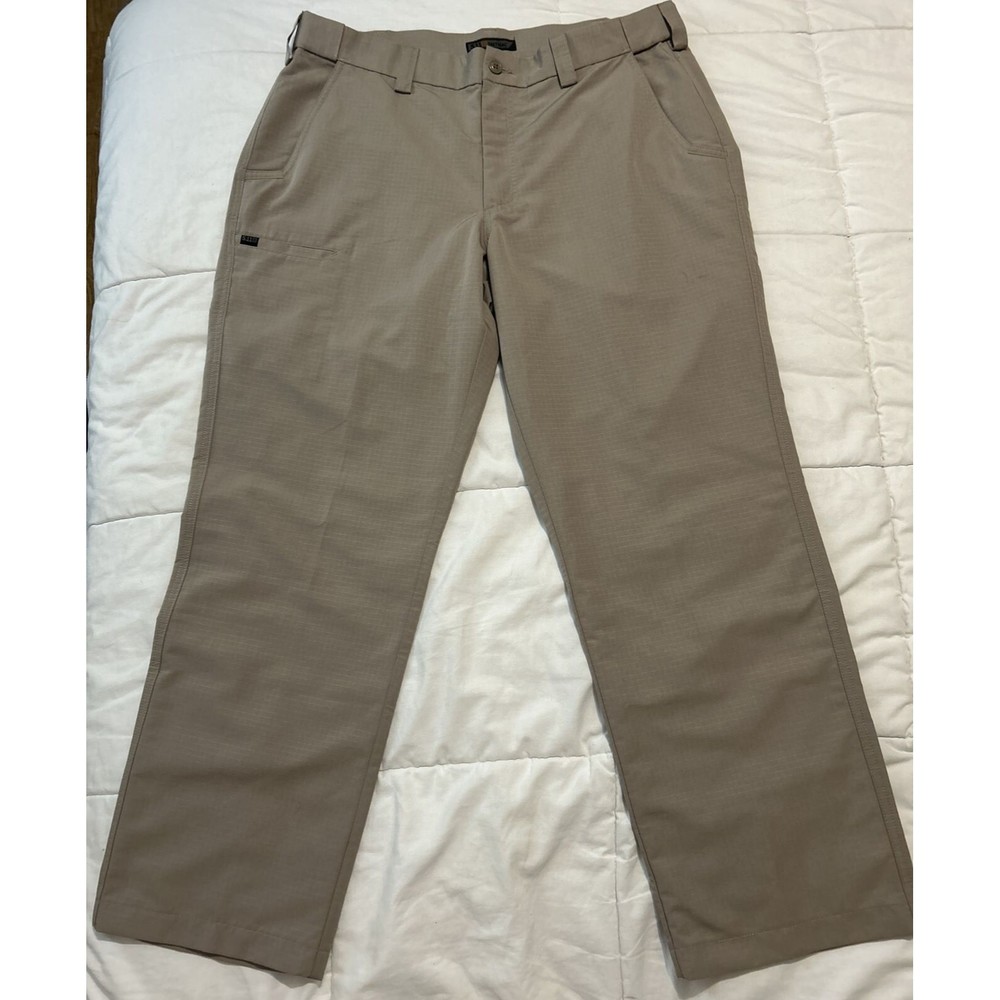 NWOT 5.11 Tactical Khaki Tan Utility Pants Men's Sz 36x30 Elastic Waist